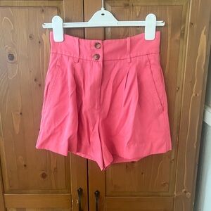 Reiss Pink High Waist Tailored Shorts